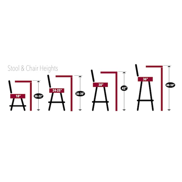 25 Oklahoma State Cushion Seat,2-Ring Chrome Swivel Bar Stool